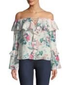 Erin Off-the-shoulder Floral-print