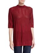 Semi-sheer Intarsia