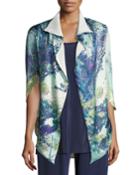 Gatsby Floral-print Short Shawl Robe,