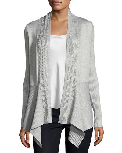 Stitch-detail Open-front Cardigan