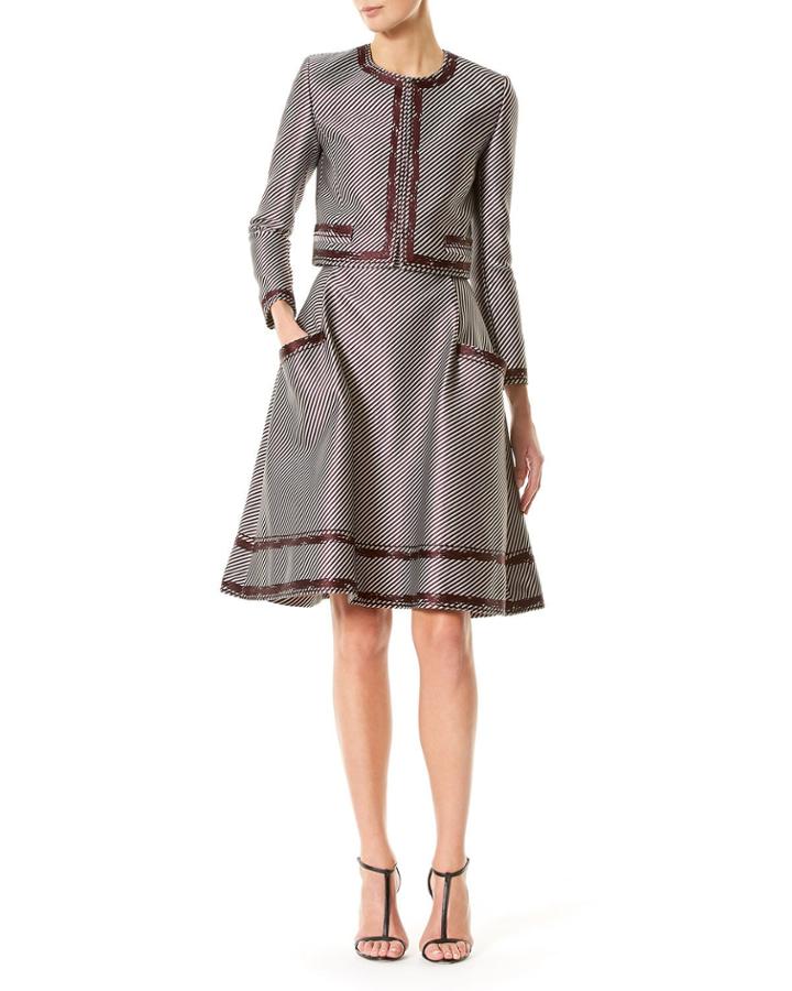 Striped Satin Jacket, Violet