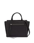 Monroe Small Saffiano Tote Bag, Black