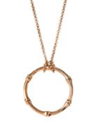 Zhuli Small Round Pendant Necklace, Rose Gold