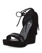 Pompom High Dressy Wedge
