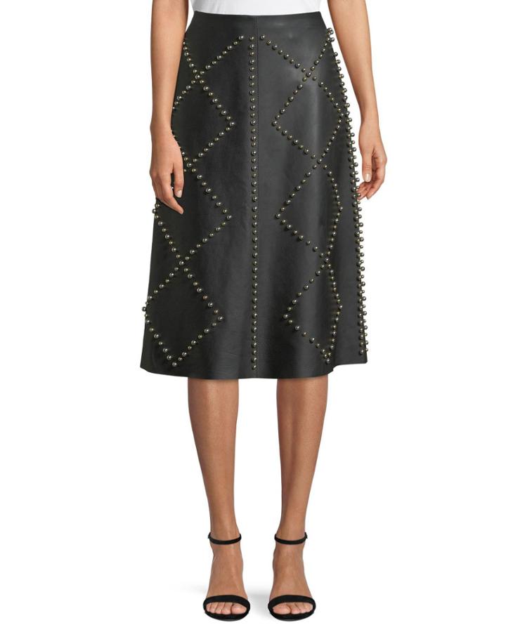 Studded A-line Midi