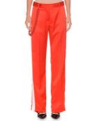 Side-stripe Satin Pants W/ Chain Detail