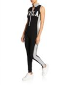 Printed Logo Body-con Unitard