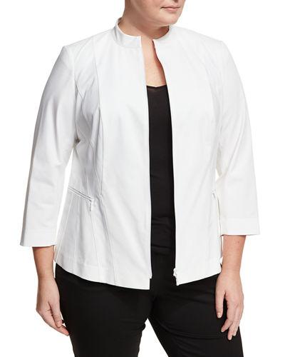 Janina Zip-front Long-sleeve Jacket,