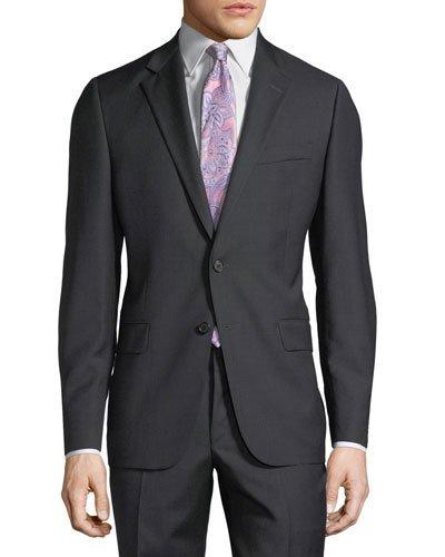 Two-piece Wool Suit, Dark Charcoal