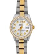 Pre-owned 26mm Oyster Perpetual Datejust Diamond Watch In Two-tone