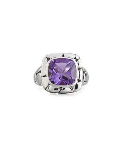 Batu Kali Square Amethyst Ring,