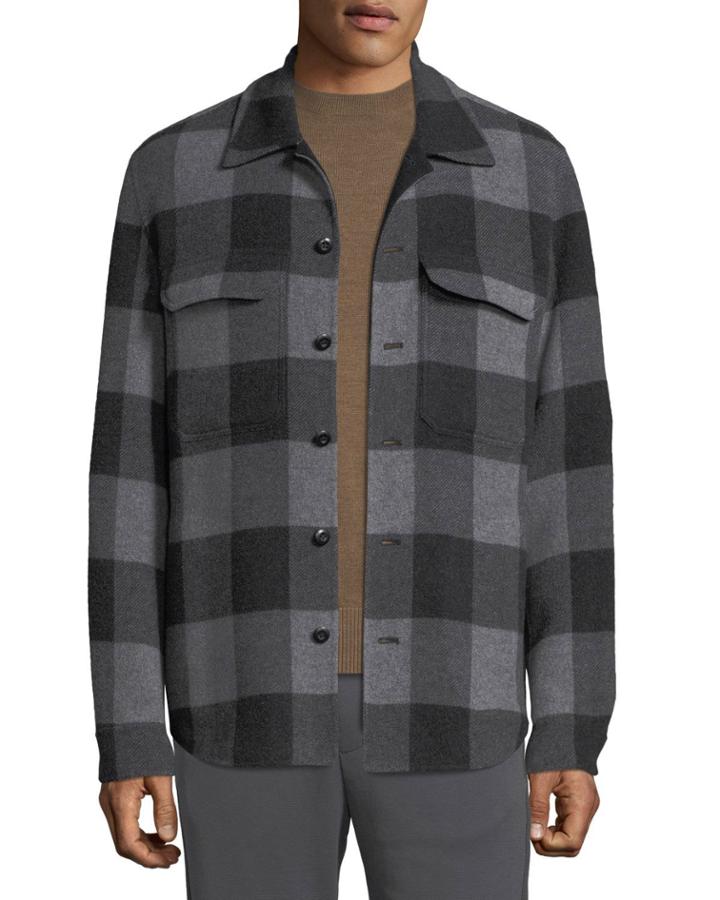 Men's Splittable Plaid Overshirt