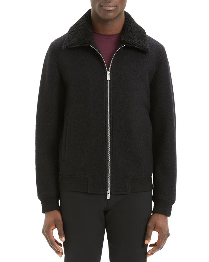Men's Wyatt Bergen Shearling-collar Jacket
