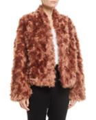 Plush Faux-fur Cropped Jacket
