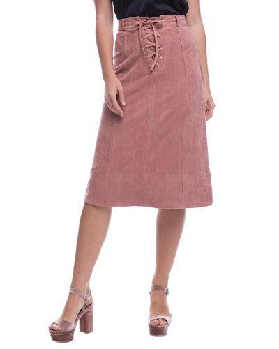 Lace-up Faux-suede