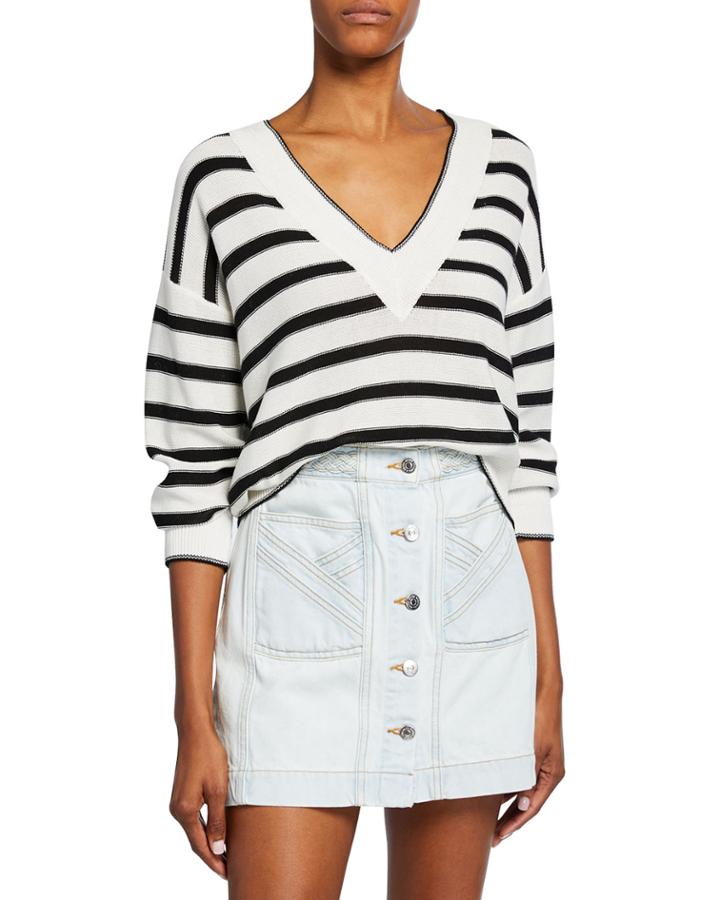 Jayden Striped V-neck