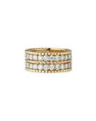 Two-tone 14k Diamond Five-row Ring,
