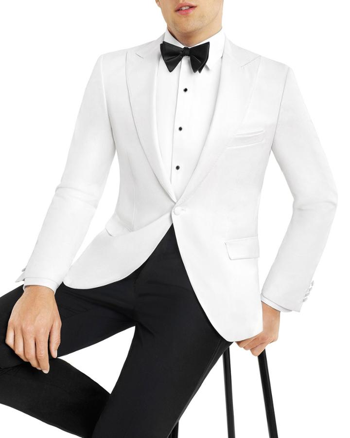 Men's Pick-stitch Wool-blend Tuxedo Jacket