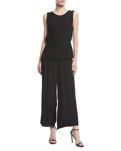 Sleeveless Peplum Jumpsuit