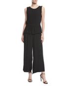 Sleeveless Peplum Jumpsuit
