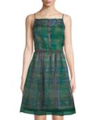 Fit-&-flare Plaid-print
