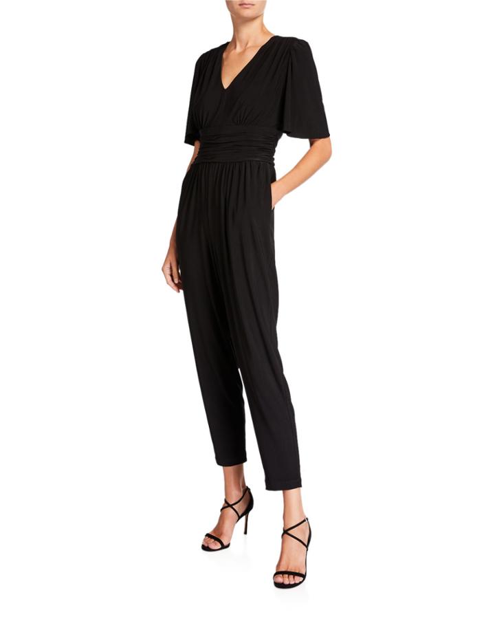 Skinny Leg V-neck Jumpsuit
