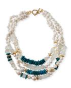 Four-strand Pearly Bead Necklace,