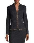 Beaded Shimmer Boucle Knit Jacket