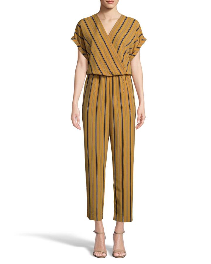 Striped Straight-leg Jumpsuit