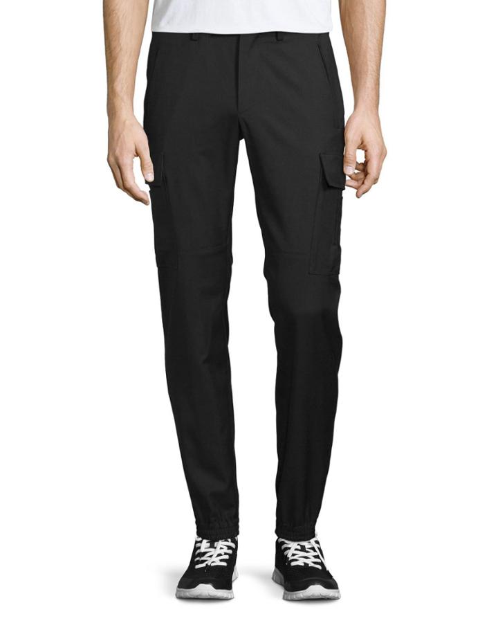 Touring Cargo Wool Gabardine Pants, Black