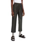 Wool-cashmere Flannel Wide-leg