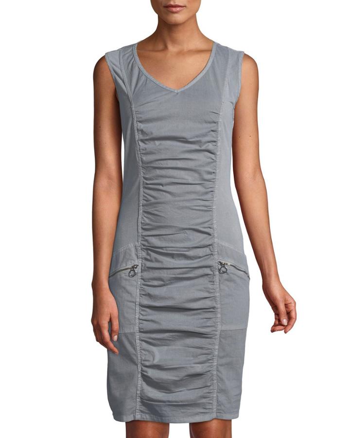 Banggai Ruched Poplin Dress