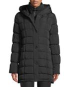 Knit-side Bibbed Puffer Jacket