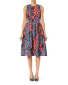 Floral Box-pleated Fit-&-flare