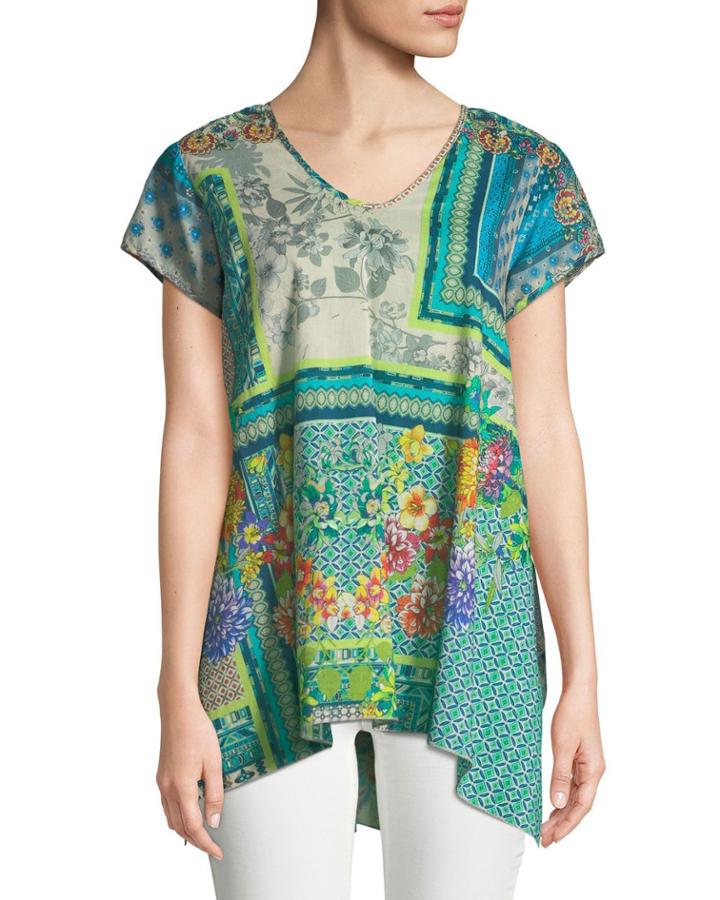 Trends Drapey Short-sleeve Printed Top