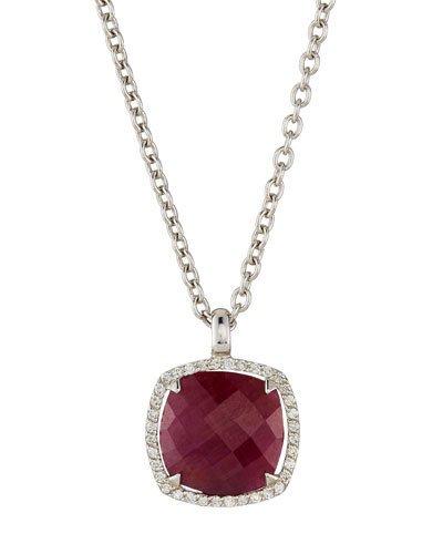 Elements Diamond & Ruby Pendant Necklace