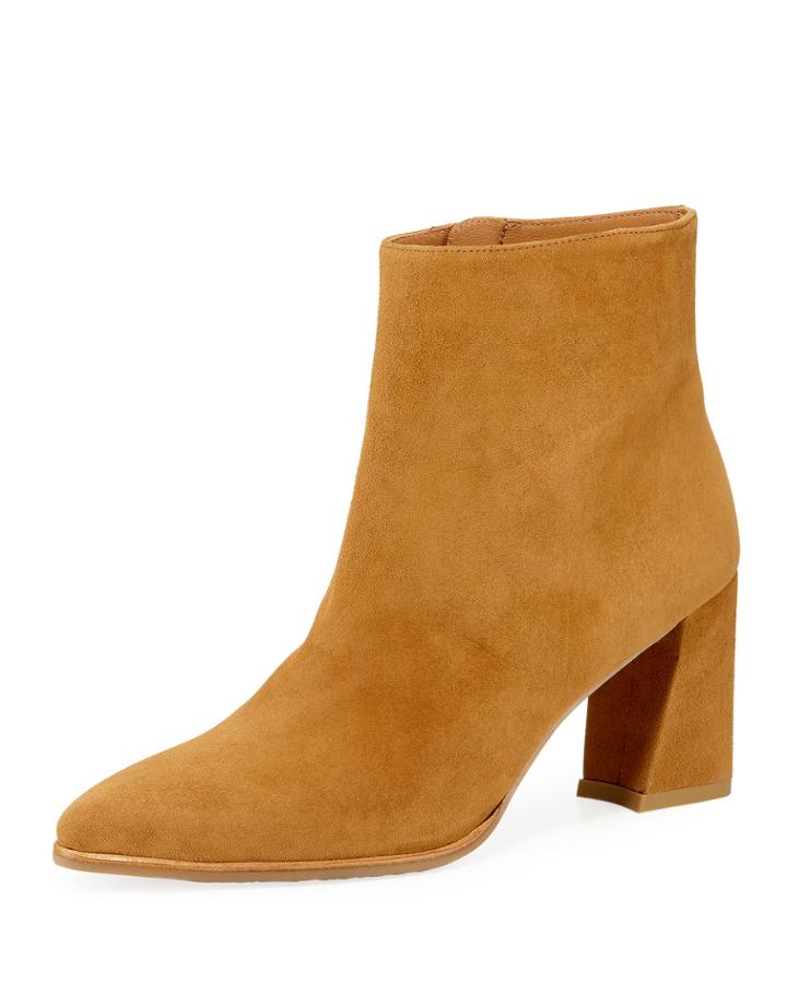 Trendy Suede Chunky-heel Booties