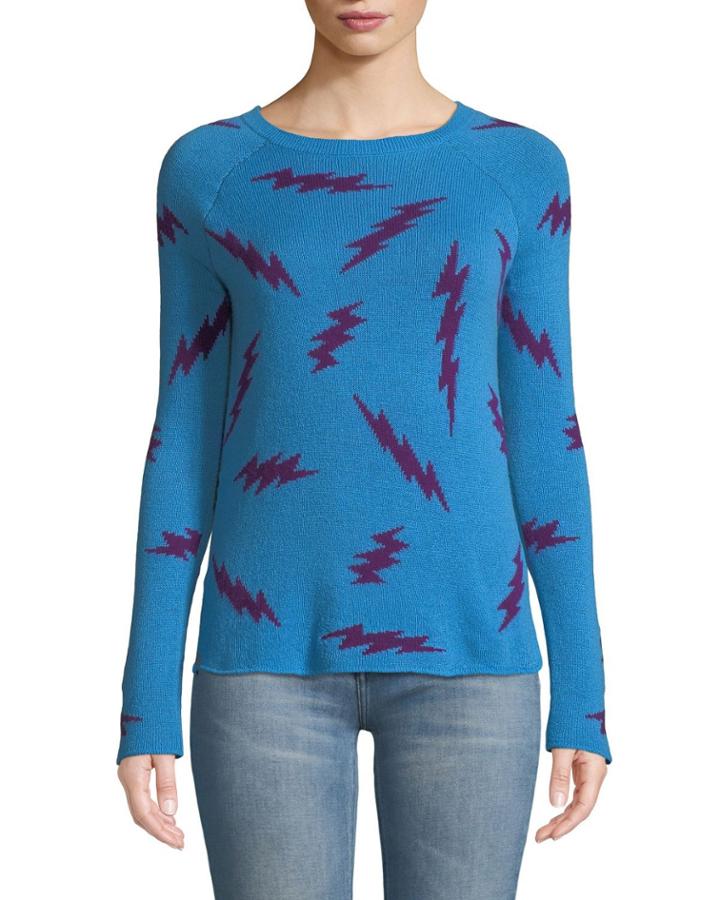 Jacquard Long-sleeve Crewneck