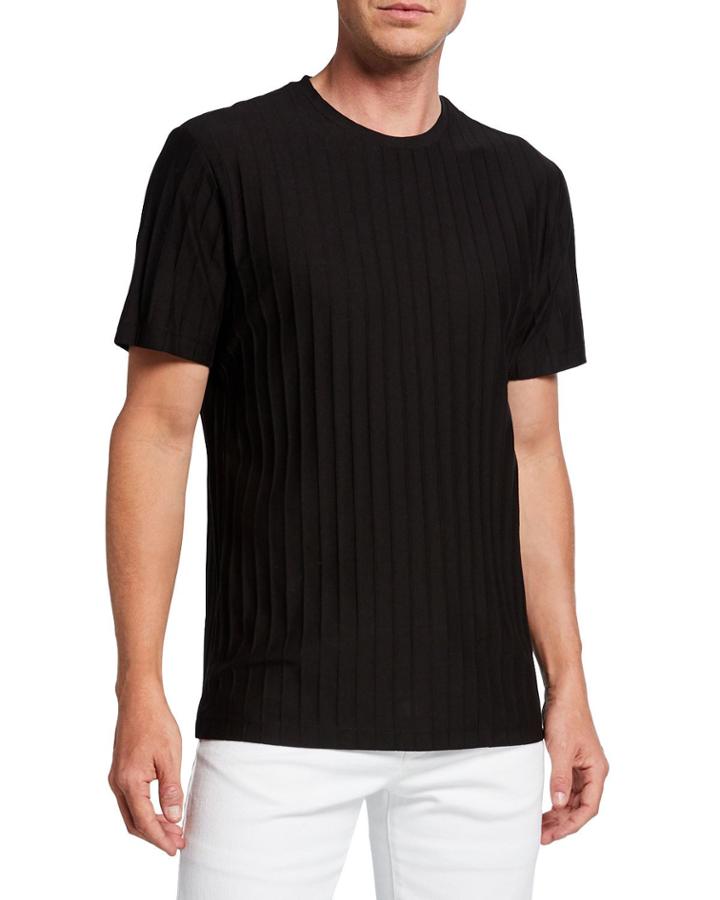 Men's Shadow Stripe Crewneck Short-sleeve T-shirt