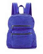 Ash Danica Perforated-leather Backpack, Cobalt