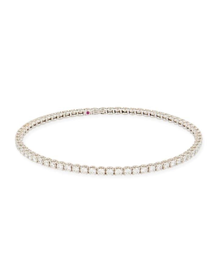 18k White Gold Diamond Bangle