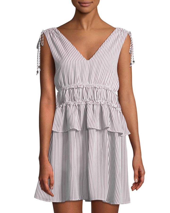 Ilayda Striped Tie-shoulder