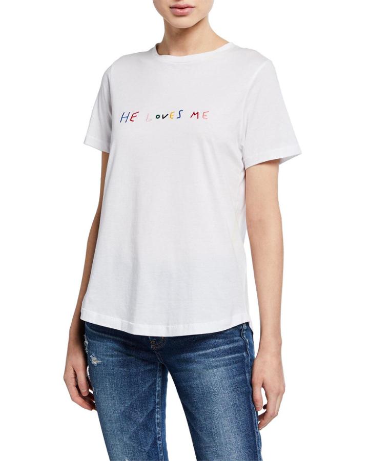 He Loves Me Short-sleeve Cotton T-shirt