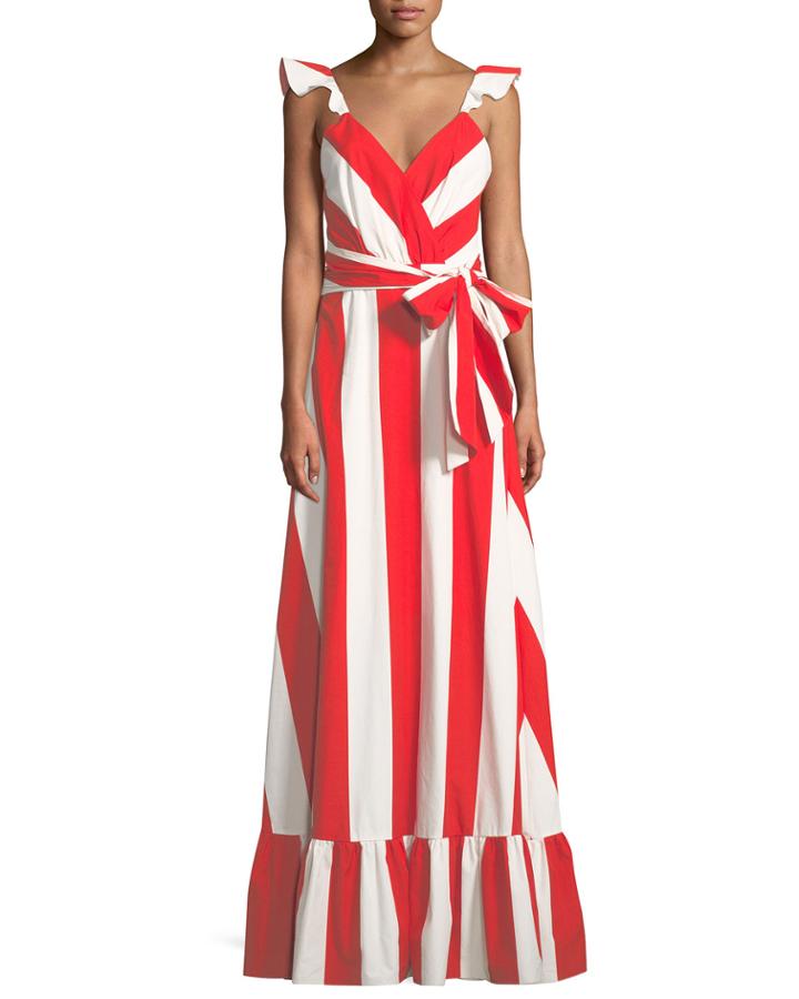 Fernanda Flutter-straps Wide-stripe Cotton