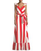 Fernanda Flutter-straps Wide-stripe Cotton