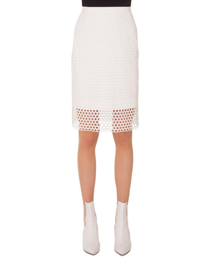 Circle-lace Pencil Knee-length