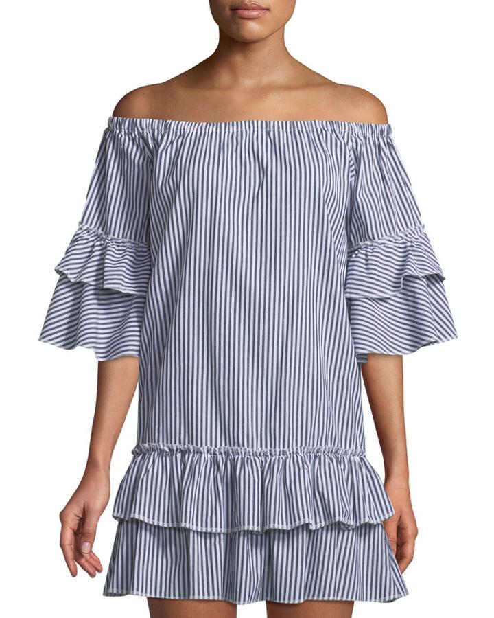 Ruffle-tiered Striped