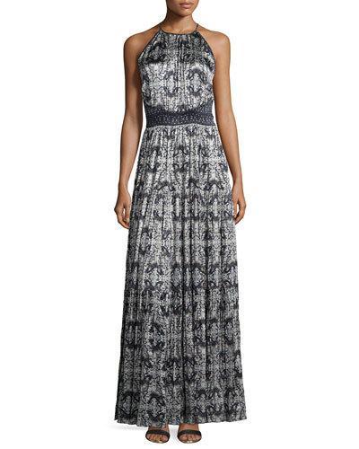 Penelope Pleated Printed Satin