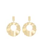Wavy Hoop Drop Earrings