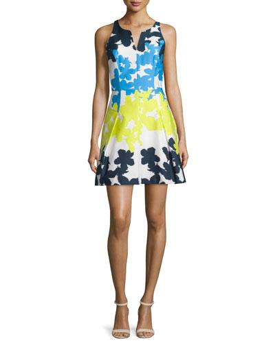 Floral-print Fit-&-flare Dress,